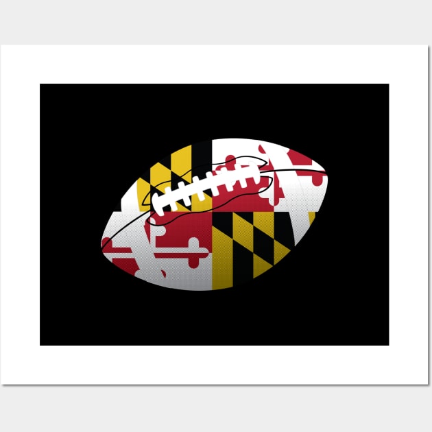 Maryland Flag Football Wall Art by polliadesign